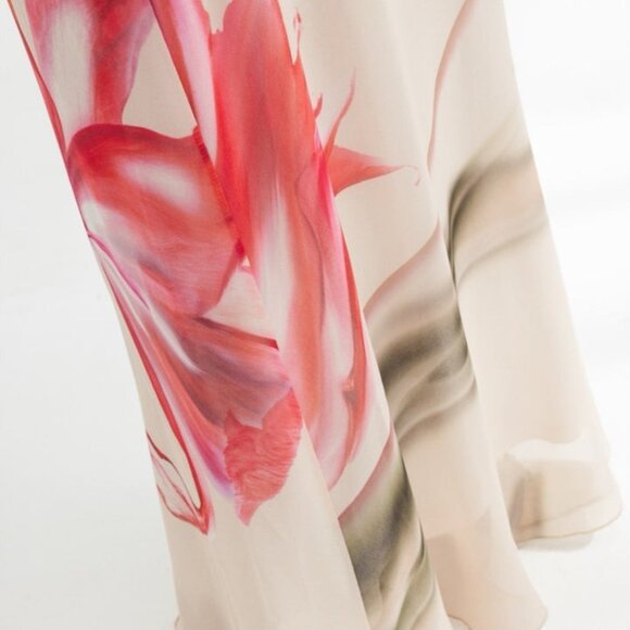 Like new Musier Paris Avina Dress in Nude With Rose Print pink floral maxi - Picture 3 of 14